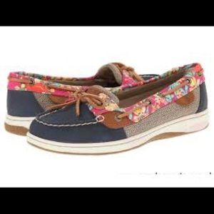 Sperry Angelfish Flamingo Boat Shoes 9W